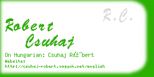 robert csuhaj business card